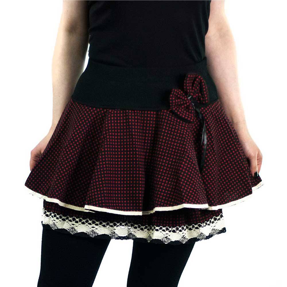 Poizen Industries - AYA BOW MINI Courte Jupe - Noir/Rouge Product image